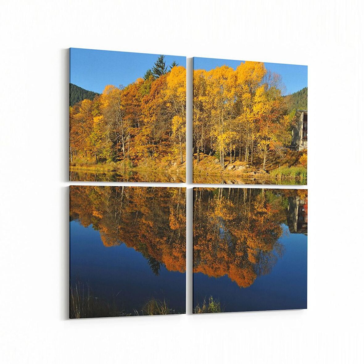 Olla 14068K4 Doğa / Manzara Görseli Kare 4'lü Kanvas Tablo (Ölçü: 65X65)