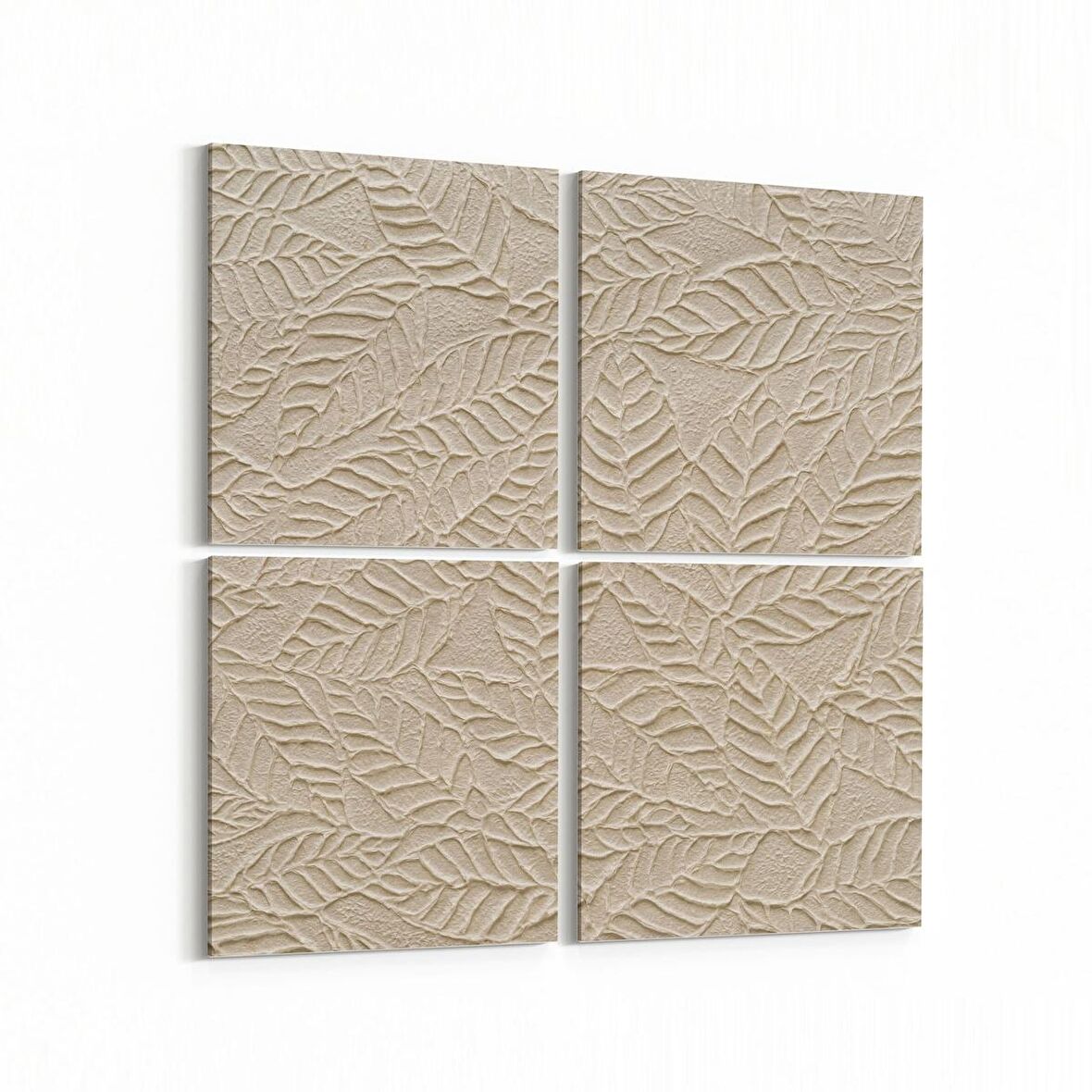 Olla 10049K4 Abstract 3 Boyut Görsel Kare 4'lü Kanvas Tablo (Ölçü: 145X145)