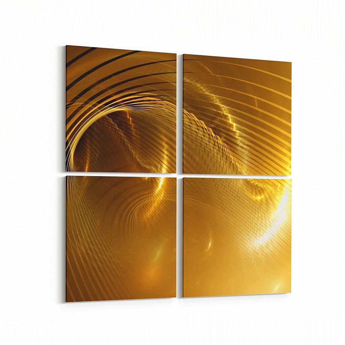 Olla 10369K4 Abstract Görsel Kare 4'lü Kanvas Tablo (Ölçü: 65X65)