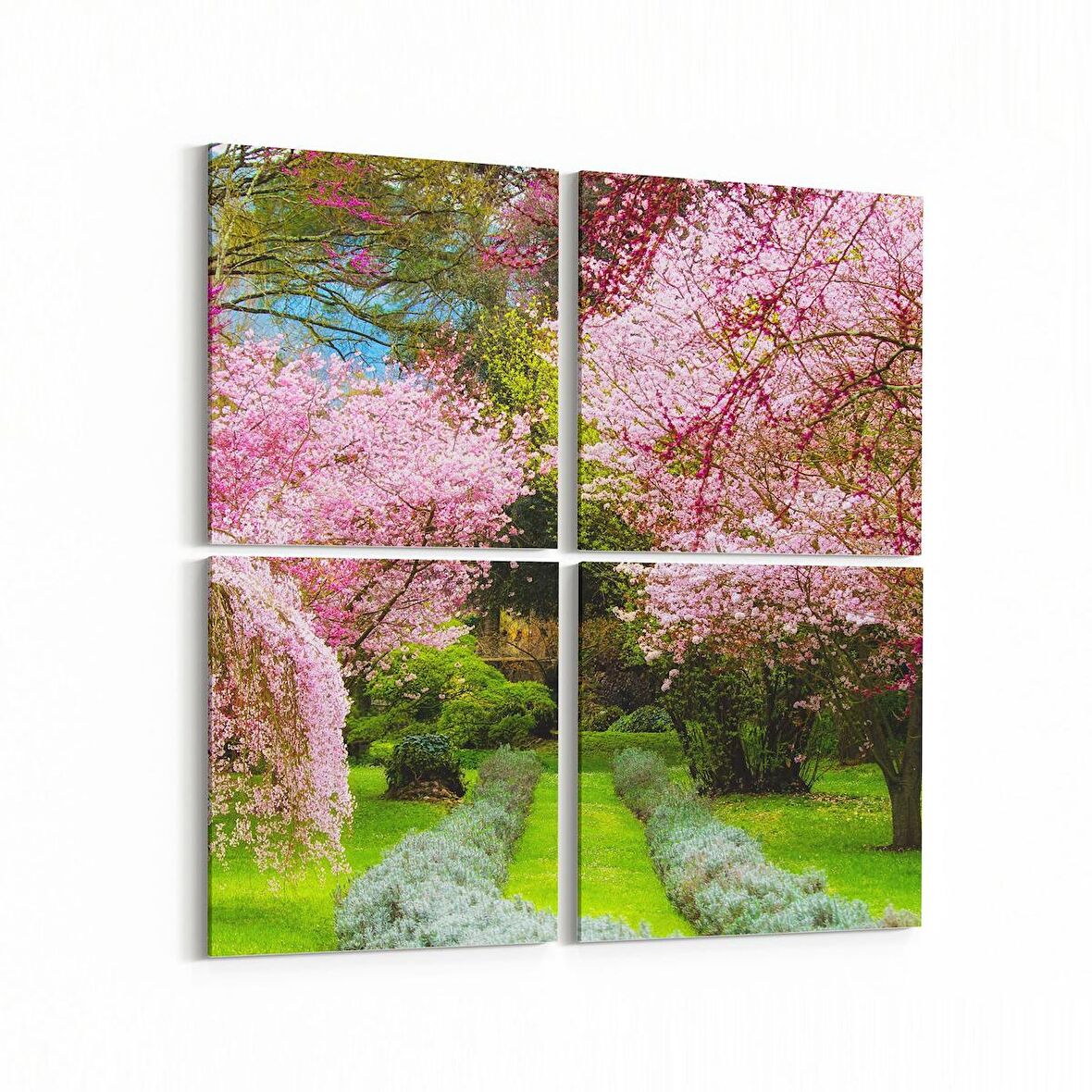 Olla 13895K4 Doğa / Manzara Görseli Kare 4'lü Kanvas Tablo (Ölçü: 145X145)