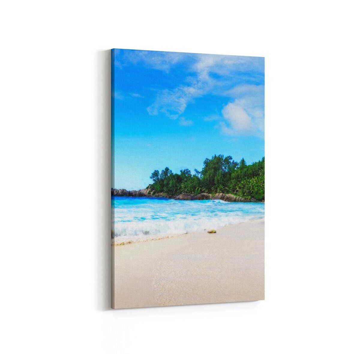 Olla 16350D Kumsal / Sahil Görseli Dikey Kanvas Tablo (Ölçü: 20X30)