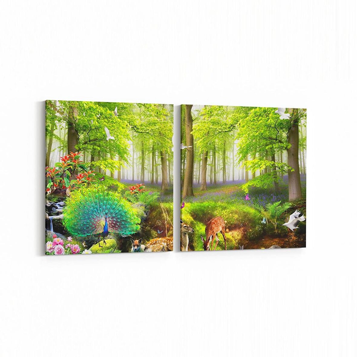 Olla 13600K2Y Doğa / Manzara Görseli Kare 2'li Yatay Kanvas Tablo (Ölçü: 125X60)