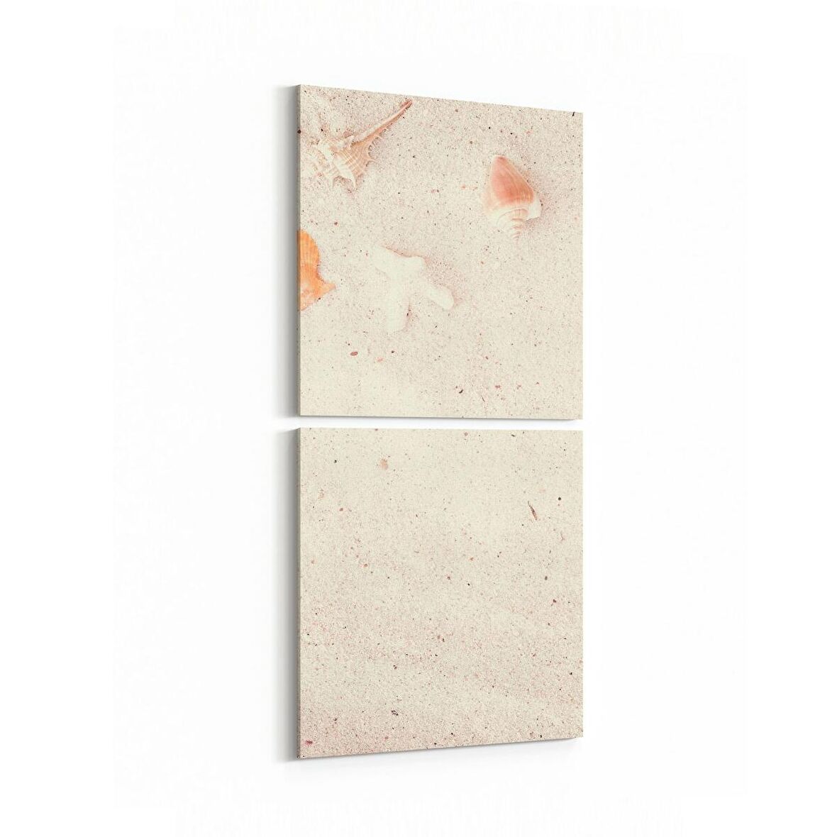 Olla 16558K2D Kumsal / Sahil Görseli Kare 2'li Dikey Kanvas Tablo (Ölçü: 30X65)