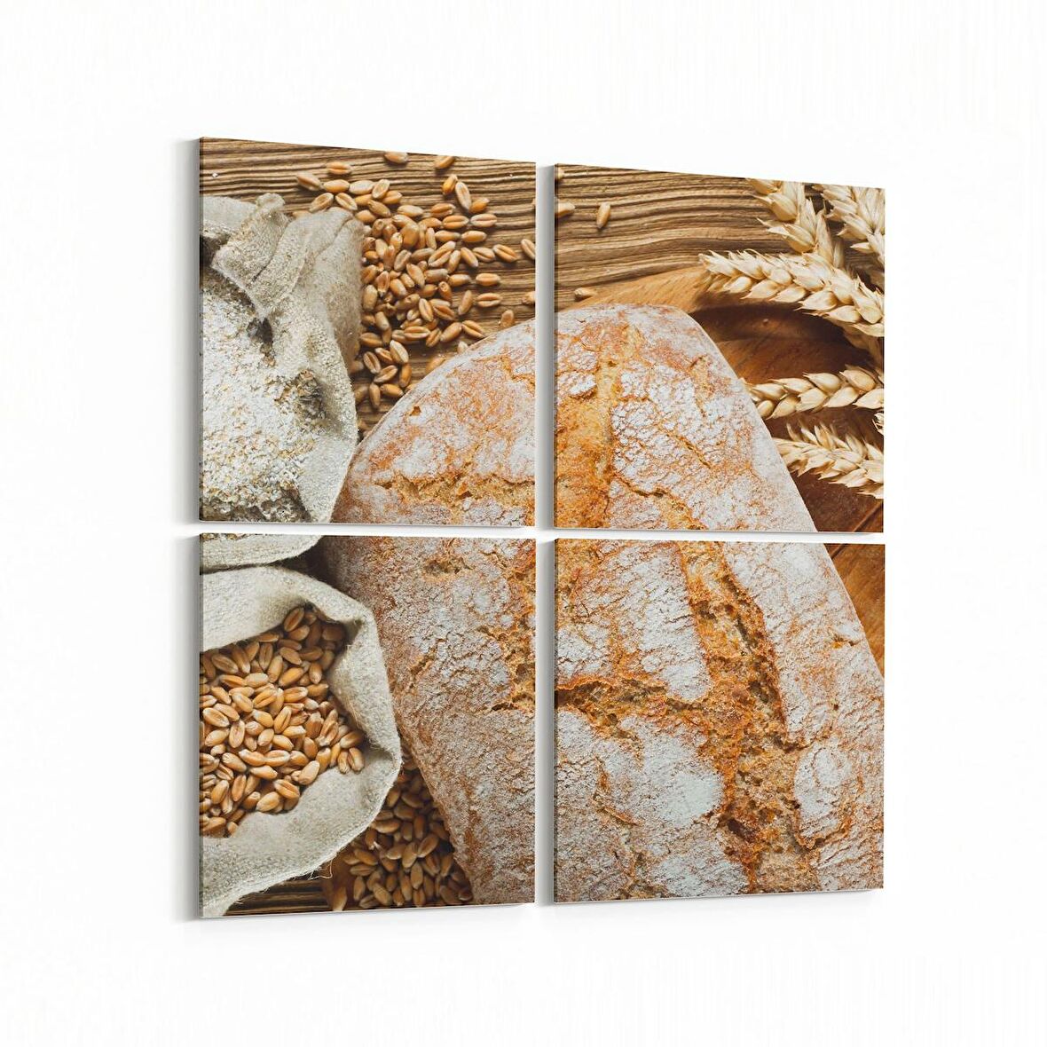 Olla 15215K4 Gıda Görseli Kare 4'lü Kanvas Tablo (Ölçü: 145X145)