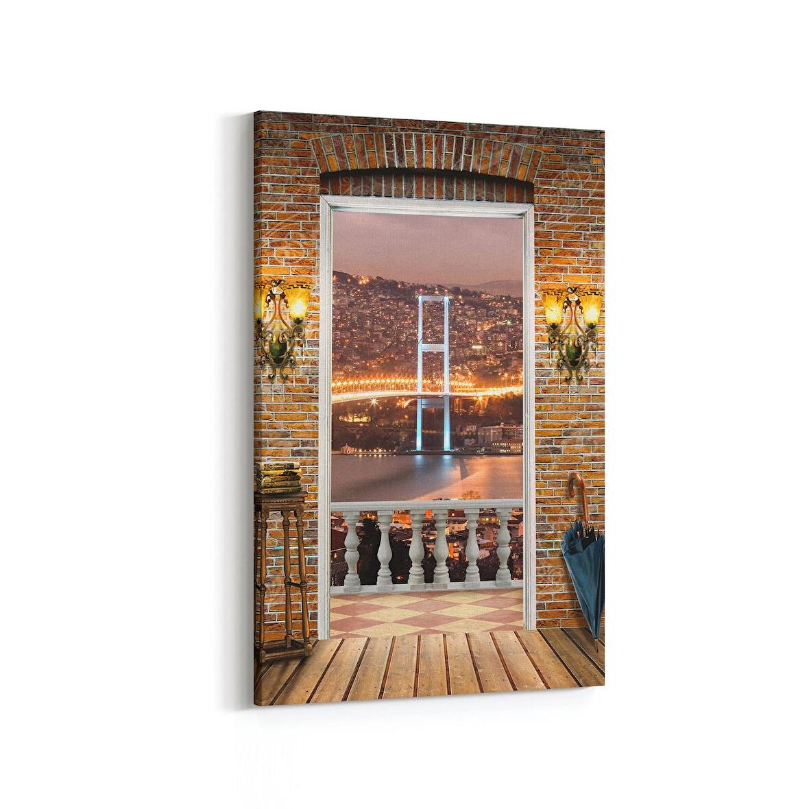 Olla 18010D Yapı Görseli Dikey Kanvas Tablo (Ölçü: 100X150)