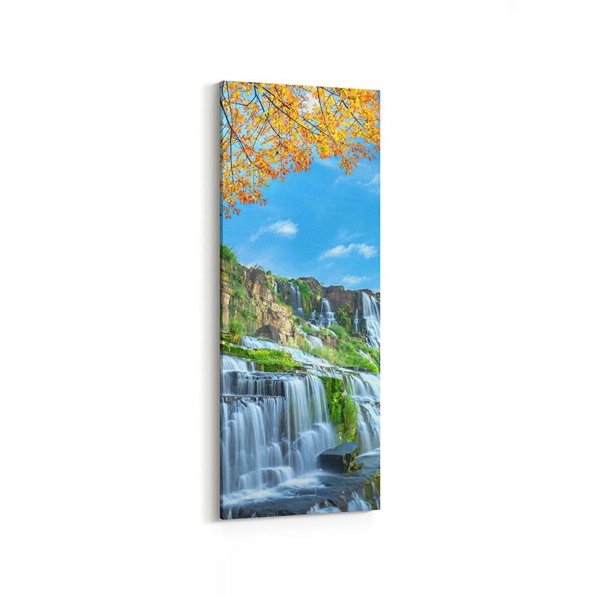 Olla 13378DI Doğa / Manzara Görseli Dikey İnce Kanvas Tablo (Ölçü: 40X120)