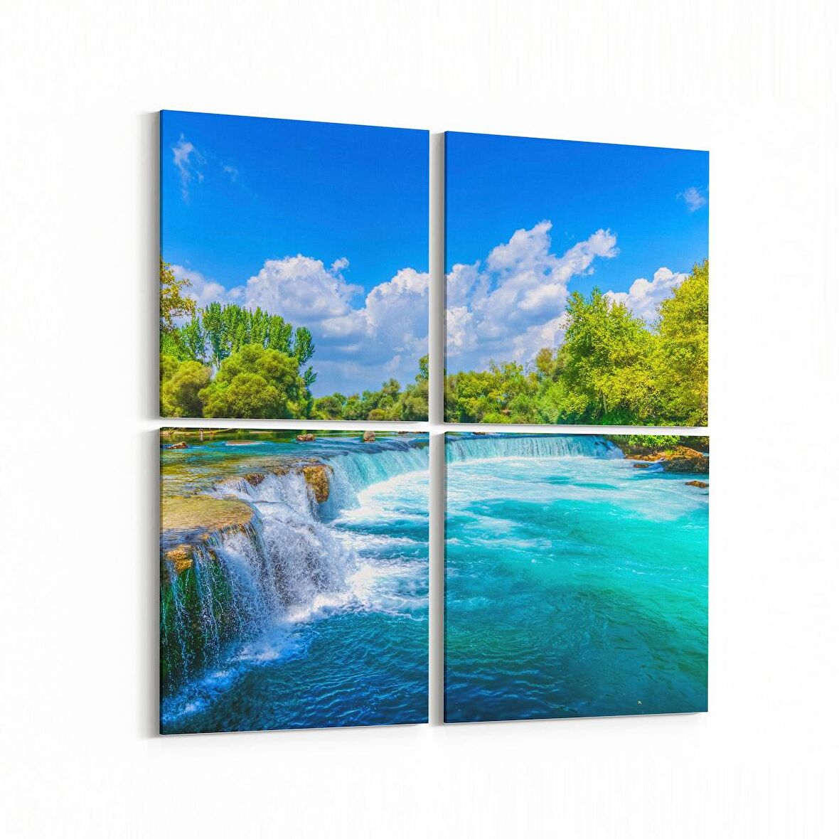 Olla 13195K4 Doğa / Manzara Görseli Kare 4'lü Kanvas Tablo (Ölçü: 145X145)