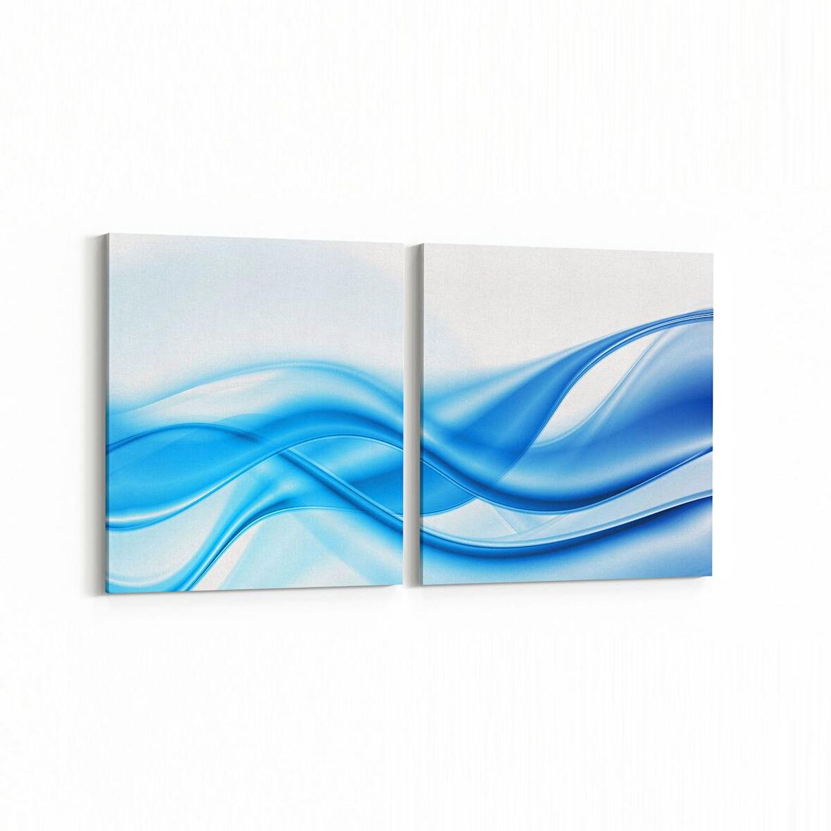 Olla 10084K2Y Abstract Görsel Kare 2'li Yatay Kanvas Tablo (Ölçü: 65X30)