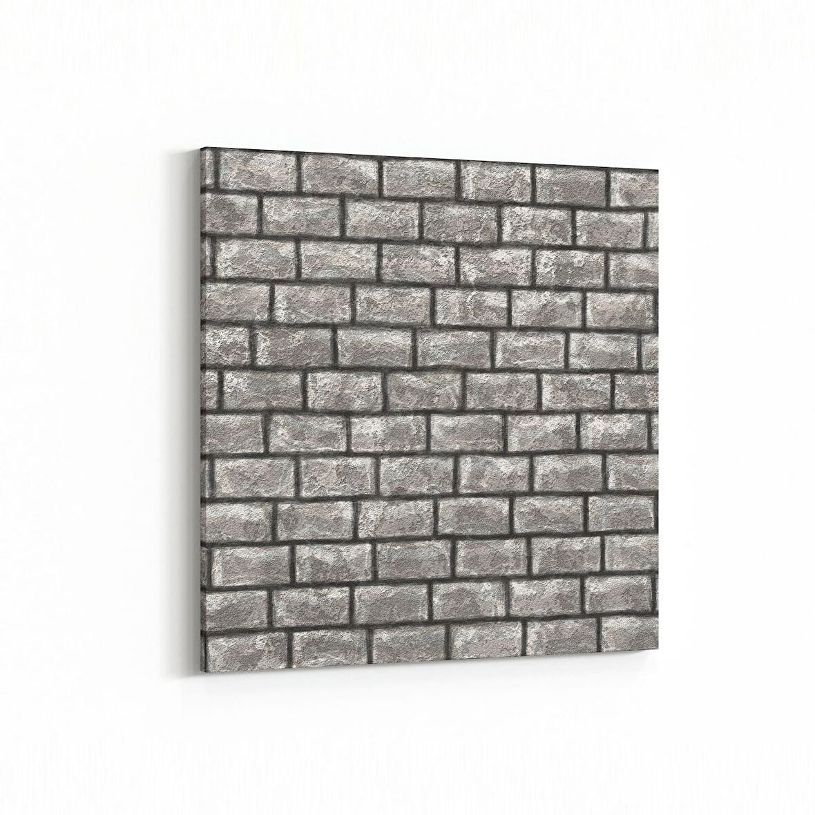 Olla 17517K Taş / Tuğla Görseli Kare Kanvas Tablo (Ölçü: 30X30)