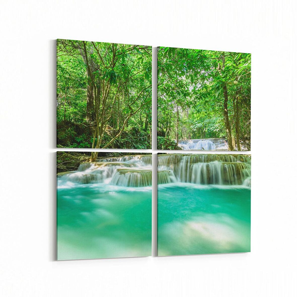 Olla 14184K4 Doğa / Manzara Görseli Kare 4'lü Kanvas Tablo (Ölçü: 145X145)