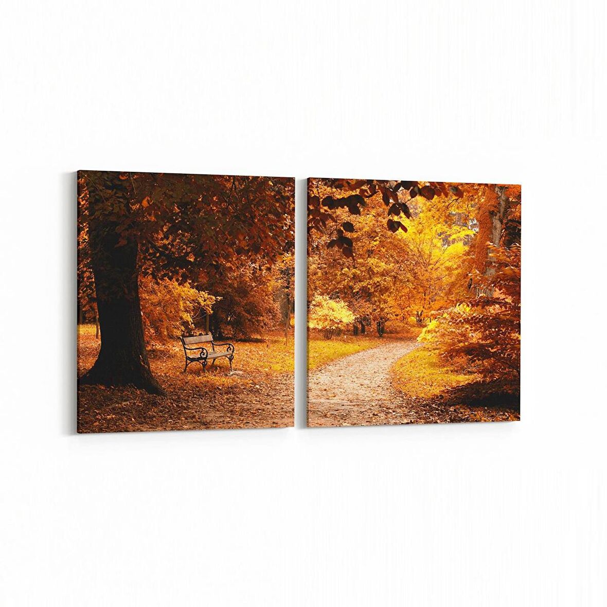 Olla 14319K2Y Doğa / Manzara Görseli Kare 2'li Yatay Kanvas Tablo (Ölçü: 105X50)