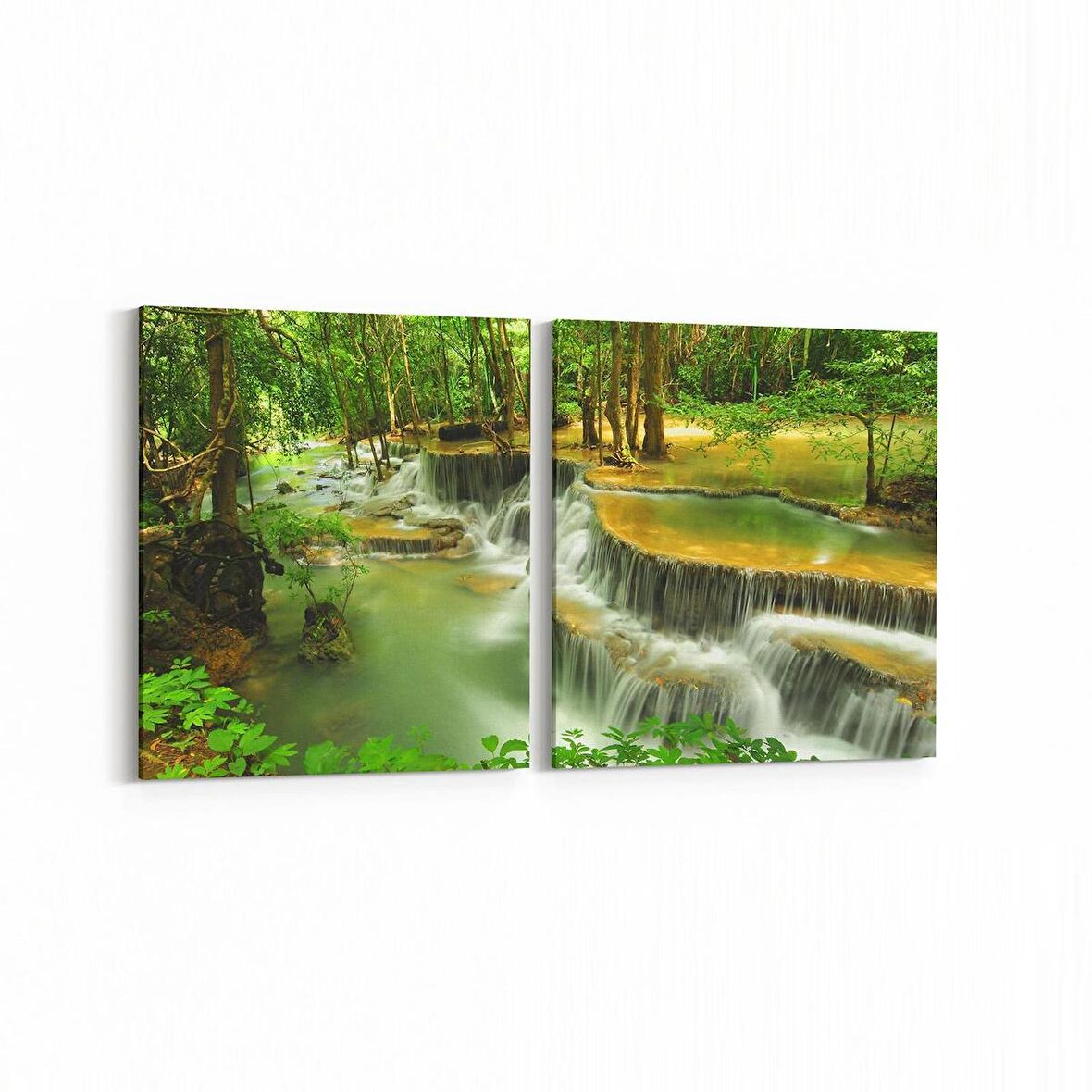 Olla 13330K2Y Doğa / Manzara Görseli Kare 2'li Yatay Kanvas Tablo (Ölçü: 145X70)