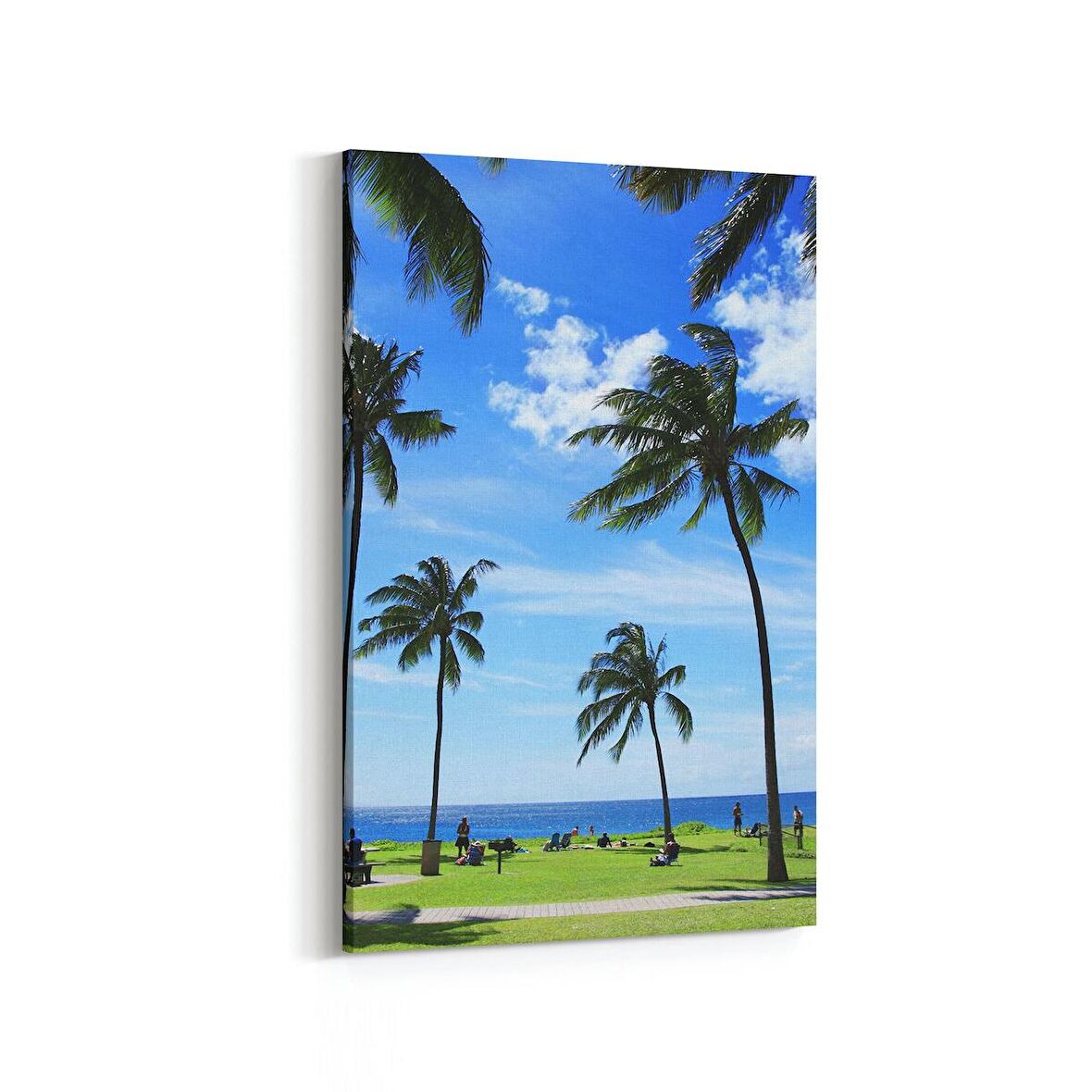 Olla 16384D Kumsal / Sahil Görseli Dikey Kanvas Tablo (Ölçü: 100X150)