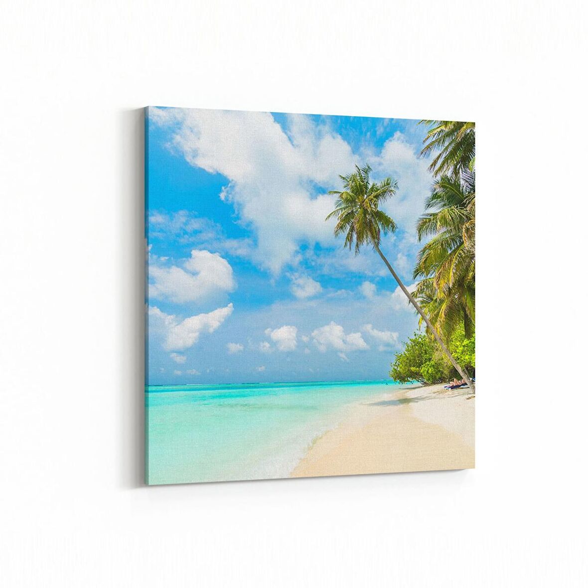 Olla 16520K Kumsal / Sahil Görseli Kare Kanvas Tablo (Ölçü: 60X60)