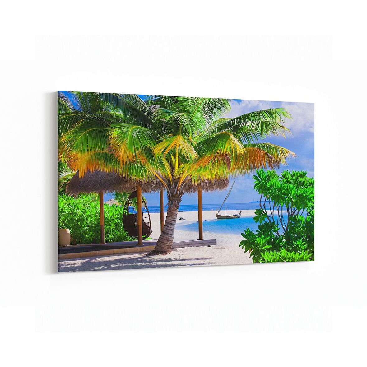 Olla 16440Y Kumsal / Sahil Görseli Yatay Kanvas Tablo (Ölçü: 150X100)