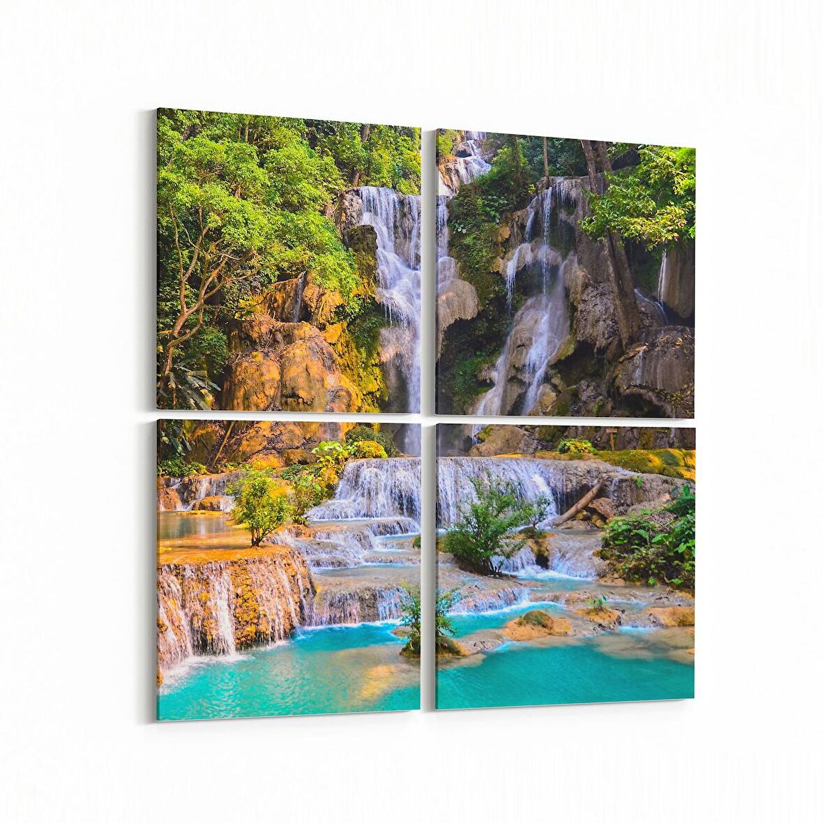 Olla 14506K4 Doğa / Manzara Görseli Kare 4'lü Kanvas Tablo (Ölçü: 65X65)