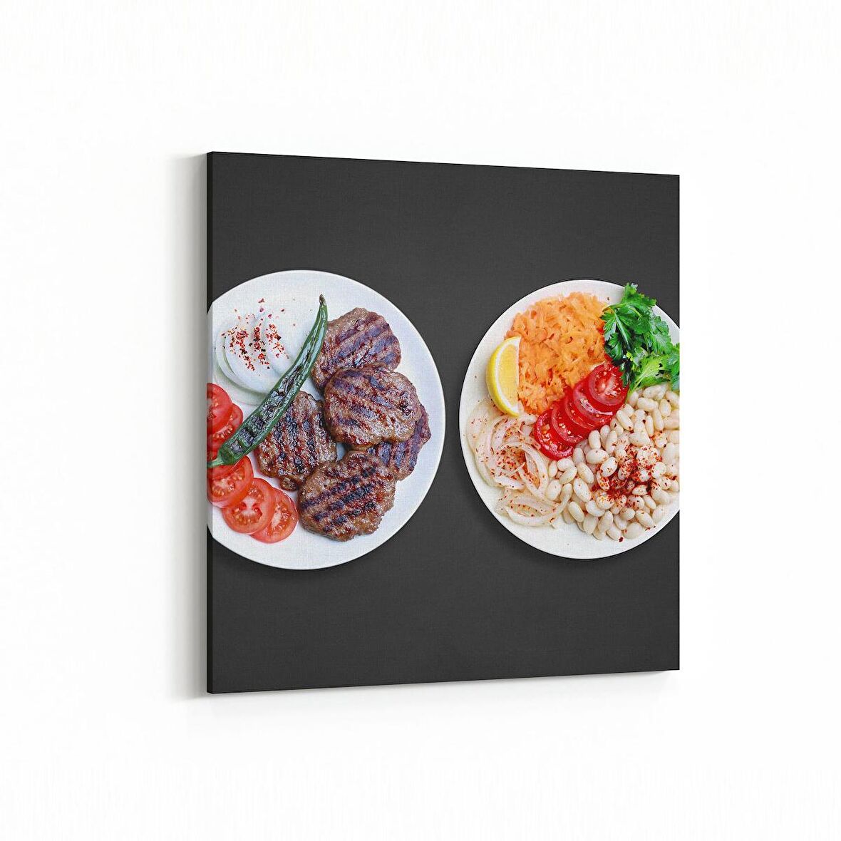 Olla 15247K Gıda Görseli Kare Kanvas Tablo (Ölçü: 25X25)