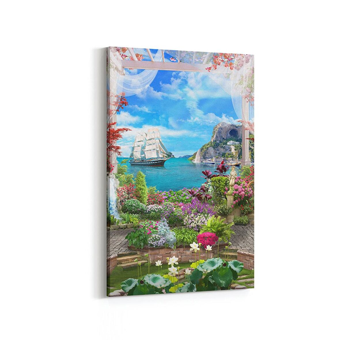 Olla 14262D Doğa / Manzara Görseli Dikey Kanvas Tablo (Ölçü: 100X150)