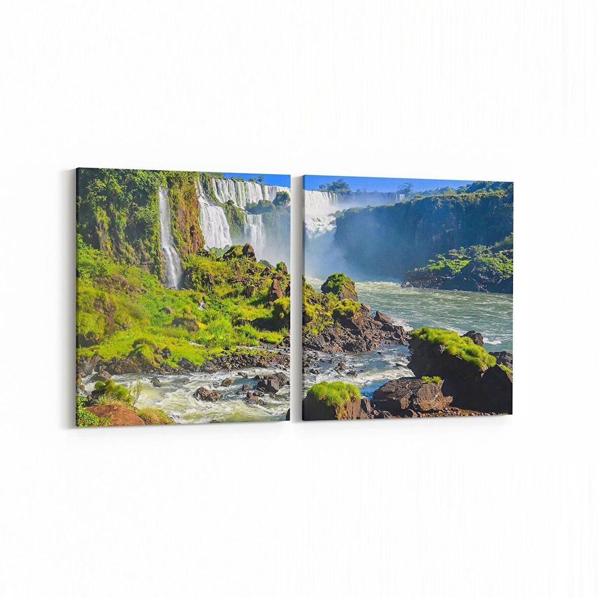 Olla 14357K2Y Doğa / Manzara Görseli Kare 2'li Yatay Kanvas Tablo (Ölçü: 125X60)