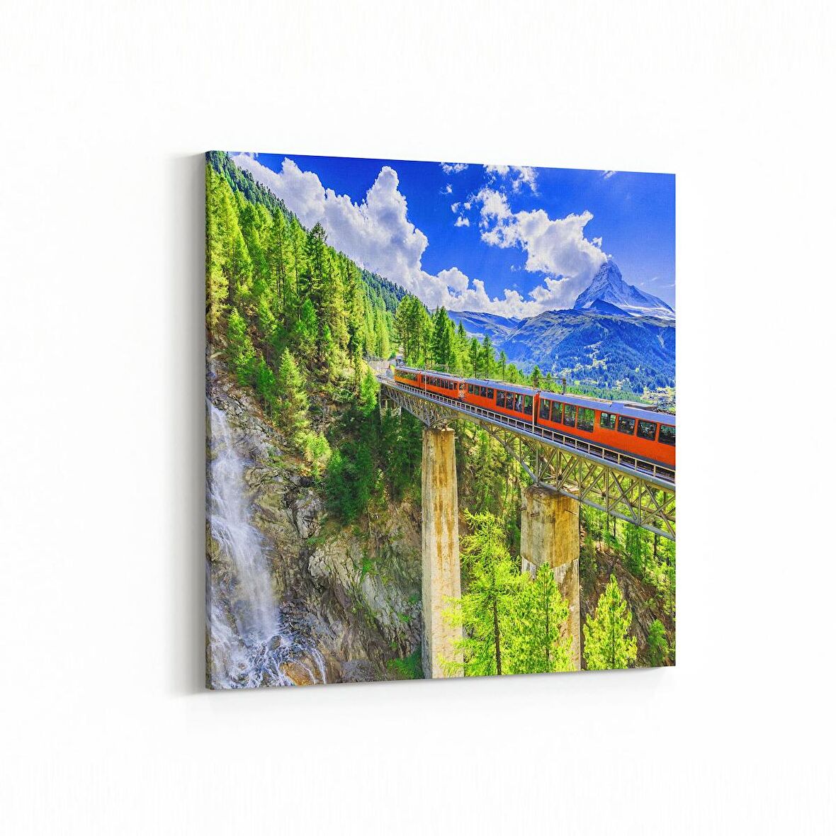 Olla 14437K Doğa / Manzara Görseli Kare Kanvas Tablo (Ölçü: 100X100)