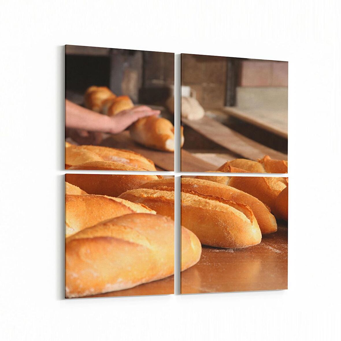 Olla 15100K4 Gıda Görseli Kare 4'lü Kanvas Tablo (Ölçü: 145X145)