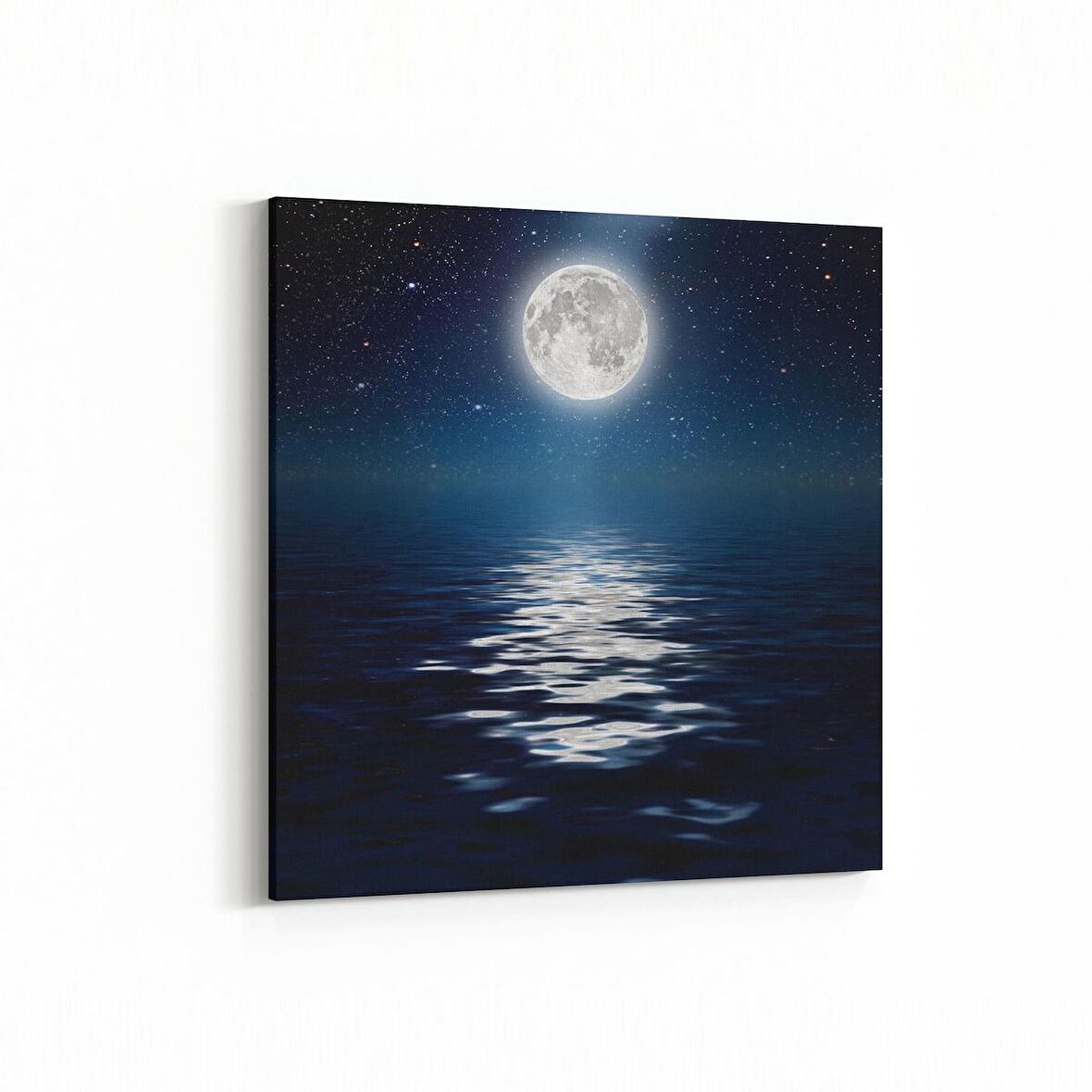 Olla 14734K Gece Gökyüzü Görseli Kare Kanvas Tablo (Ölçü: 25X25)