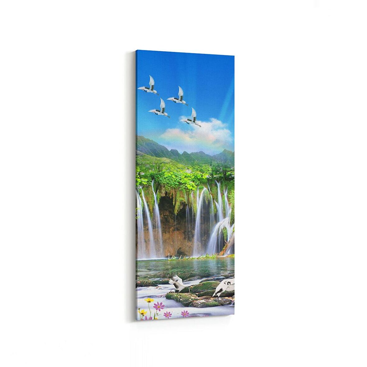 Olla 13226DI Doğa / Manzara Görseli Dikey İnce Kanvas Tablo (Ölçü: 40X120)