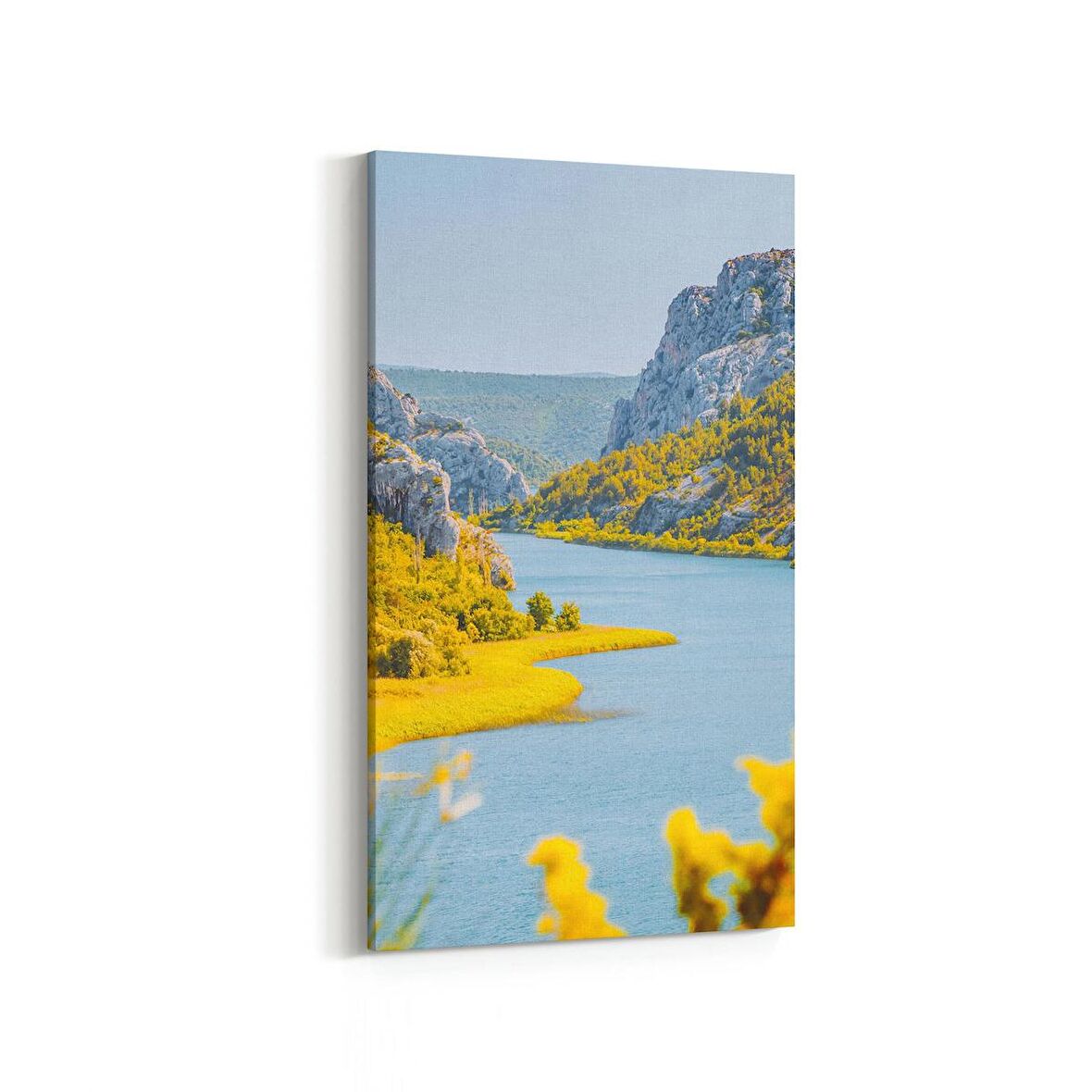 Olla 13408DD Doğa / Manzara Görseli Dikey Dar Kanvas Tablo (Ölçü: 60X120)