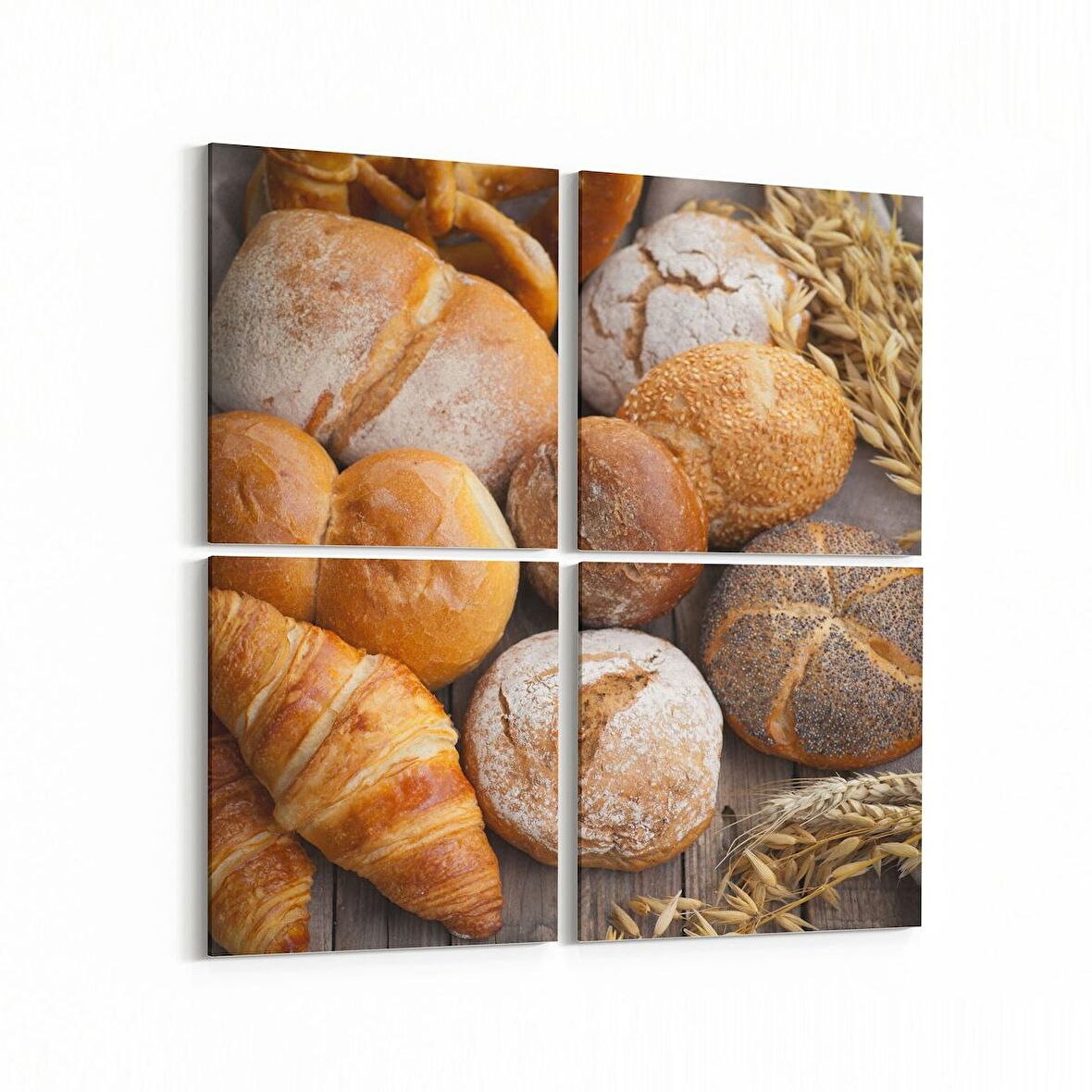 Olla 15190K4 Gıda Görseli Kare 4'lü Kanvas Tablo (Ölçü: 145X145)