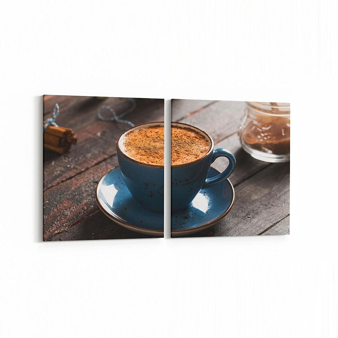 Olla 15313K2Y Gıda Görseli Kare 2'li Yatay Kanvas Tablo (Ölçü: 125X60)