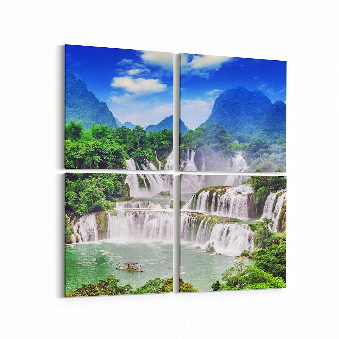 Olla 13951K4 Doğa / Manzara Görseli Kare 4'lü Kanvas Tablo (Ölçü: 145X145)