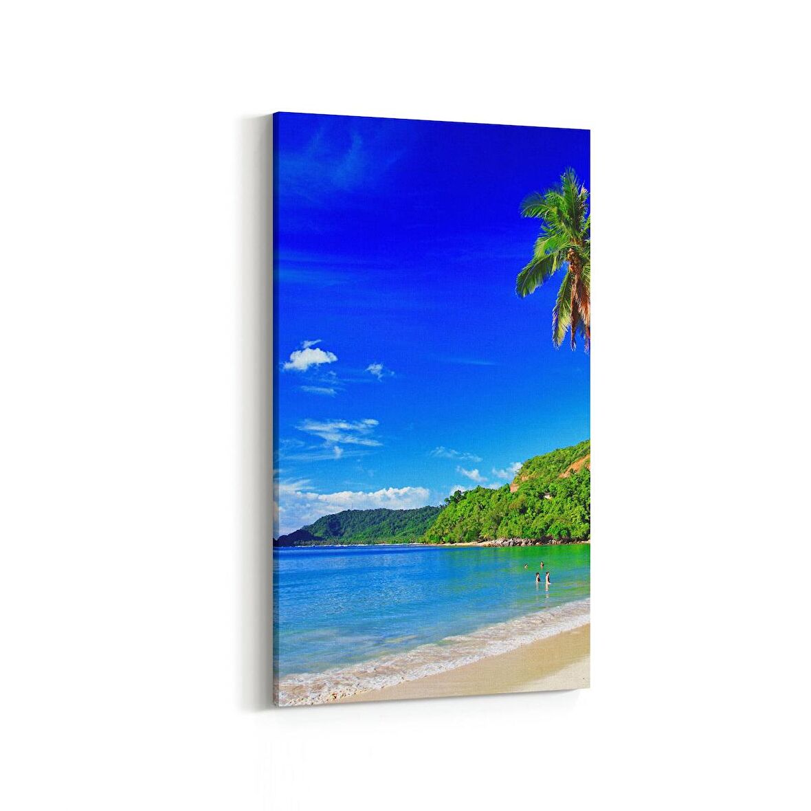 Olla 16638DD Kumsal / Sahil Görseli Dikey Dar Kanvas Tablo (Ölçü: 40X80)