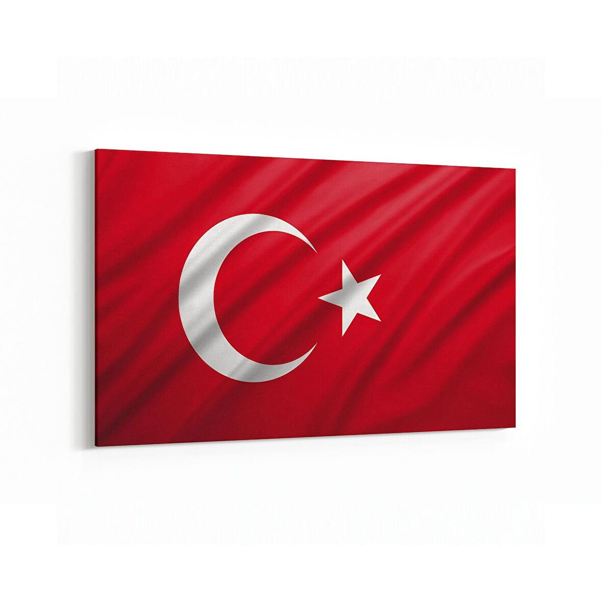 Olla 17557Y Türk Bayrağı Görseli Yatay Kanvas Tablo (Ölçü: 90X60)