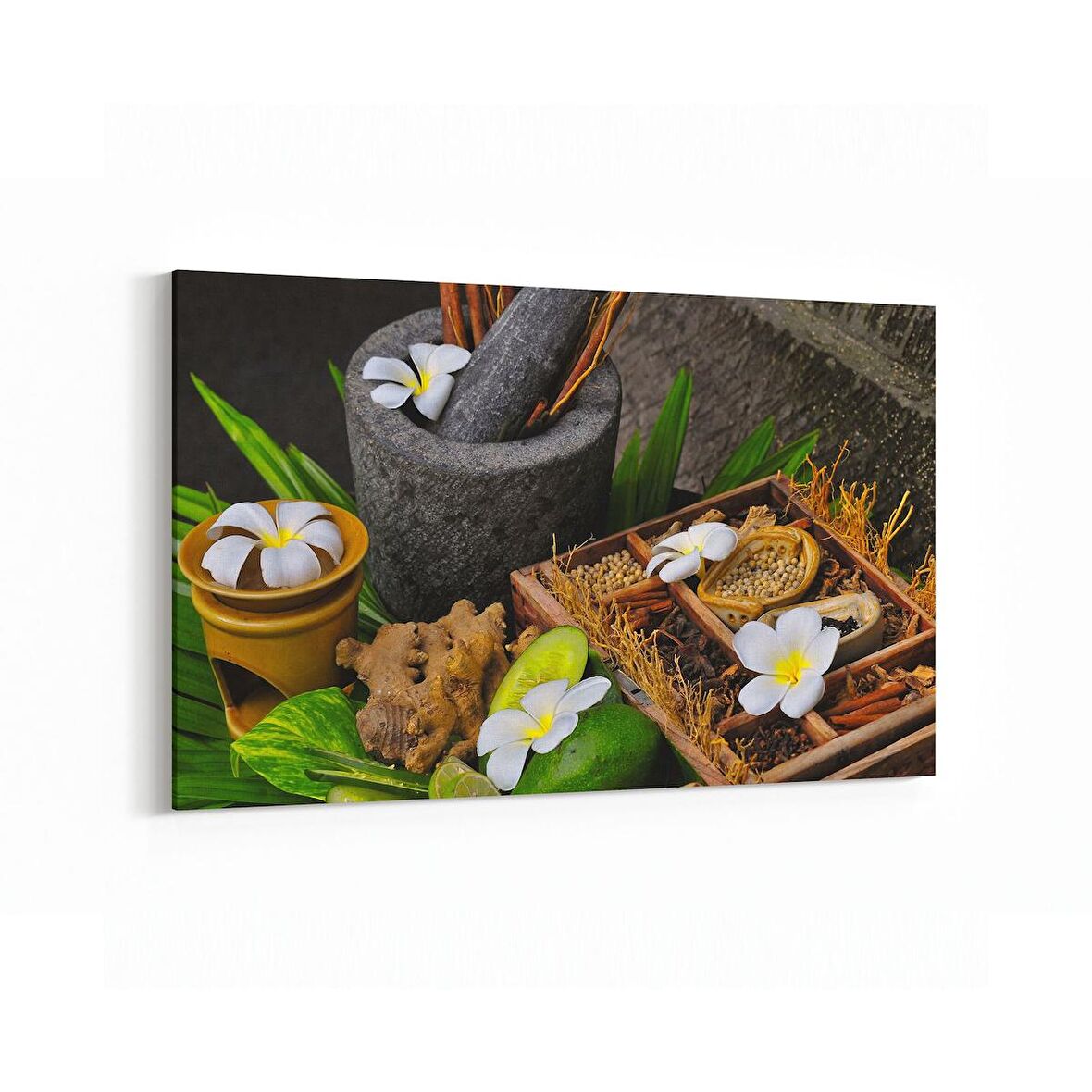 Olla 17090Y Spa / Masaj Görseli Yatay Kanvas Tablo (Ölçü: 120X80)