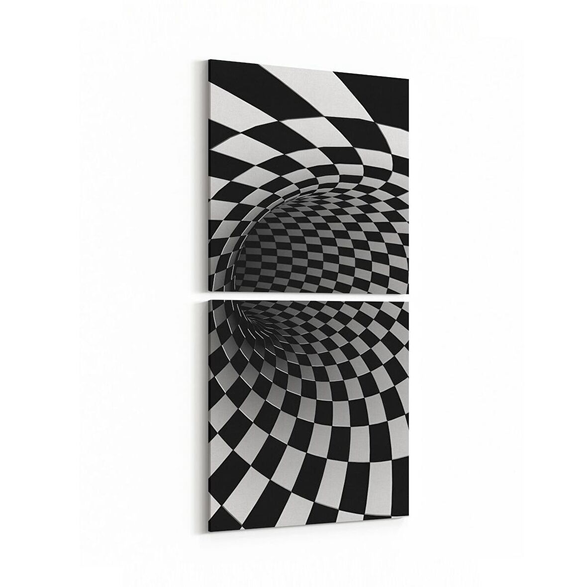 Olla 10219K2D Abstract Girdap Görsel Kare 2'li Dikey Kanvas Tablo (Ölçü: 30X65)