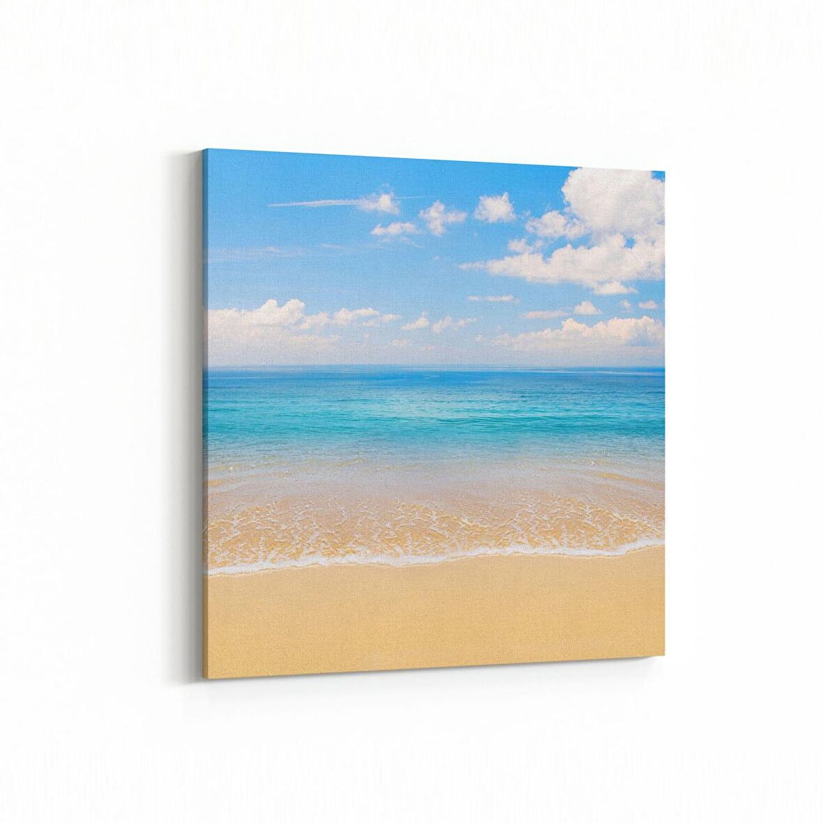 Olla 16584K Kumsal / Sahil Görseli Kare Kanvas Tablo (Ölçü: 25X25)