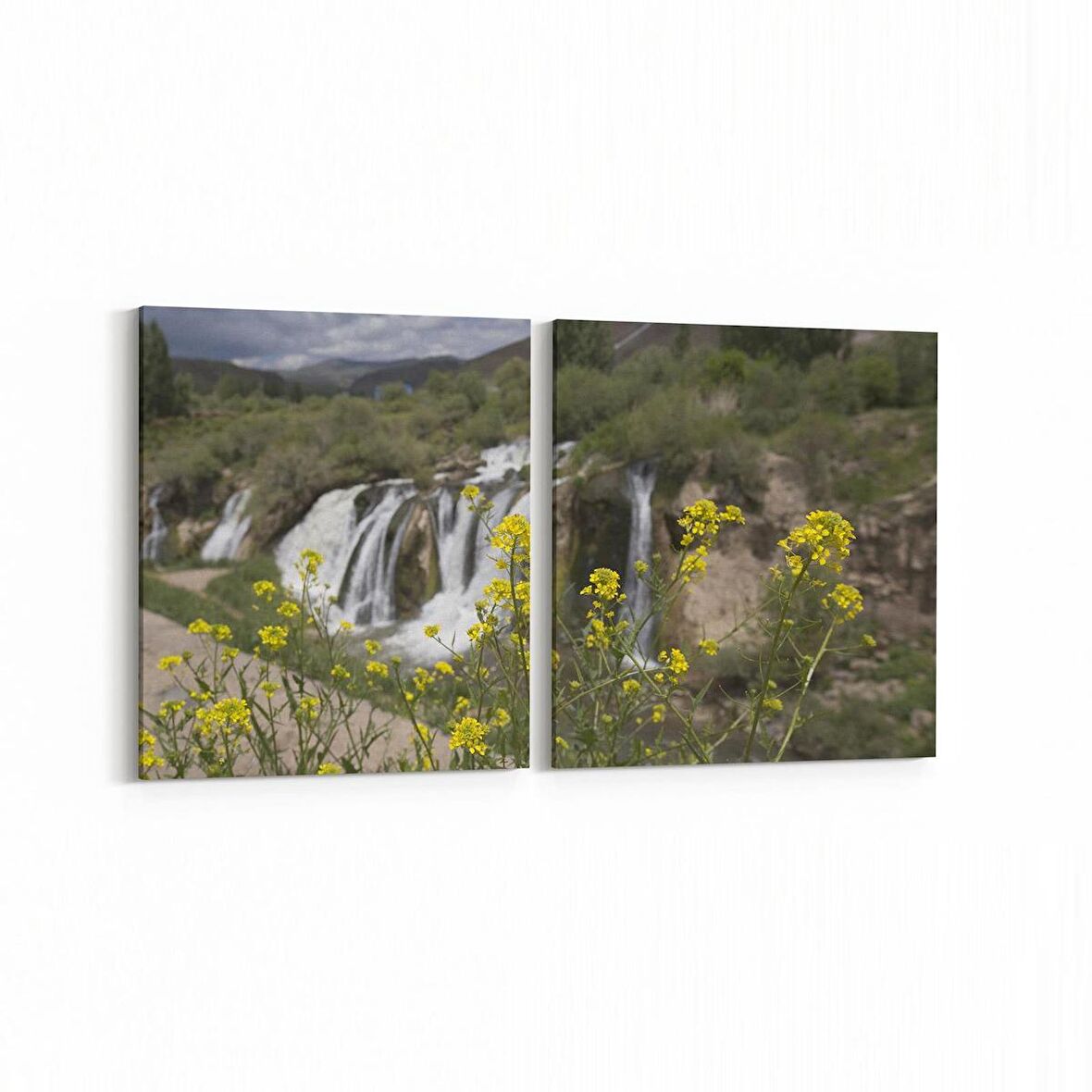 Olla 14365K2Y Doğa / Manzara Görseli Kare 2'li Yatay Kanvas Tablo (Ölçü: 125X60)