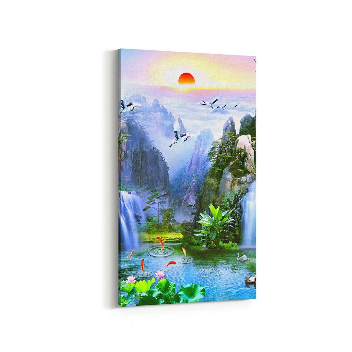Olla 13577DD Doğa / Manzara Görseli Dikey Dar Kanvas Tablo (Ölçü: 30X60)