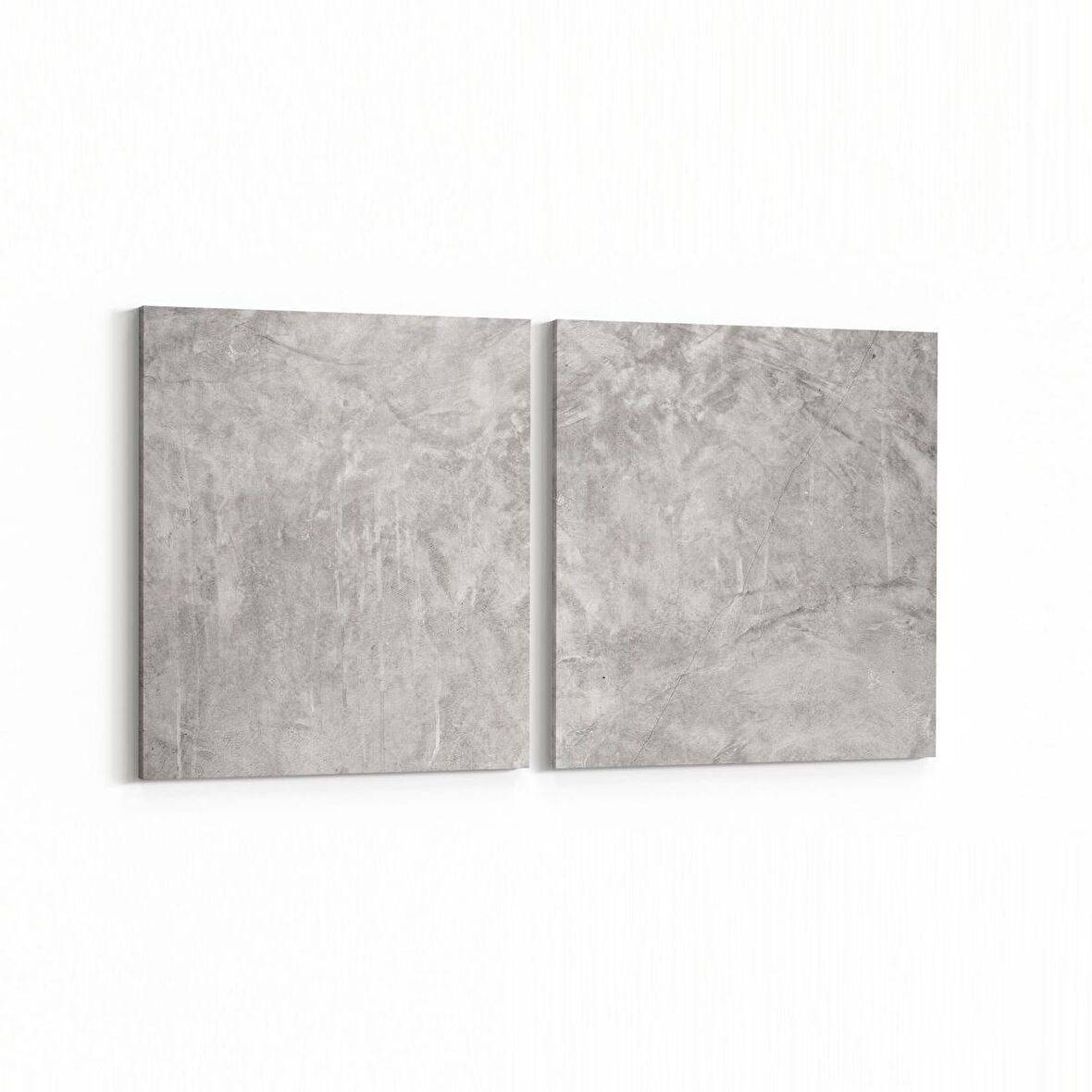 Olla 12444K2Y Beton Görseli Kare 2'li Yatay Kanvas Tablo (Ölçü: 85X40)