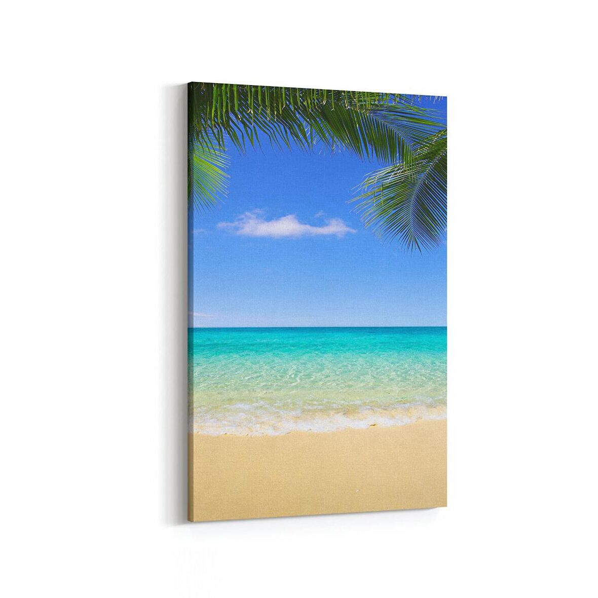 Olla 16339D Kumsal / Sahil Görseli Dikey Kanvas Tablo (Ölçü: 70X105)