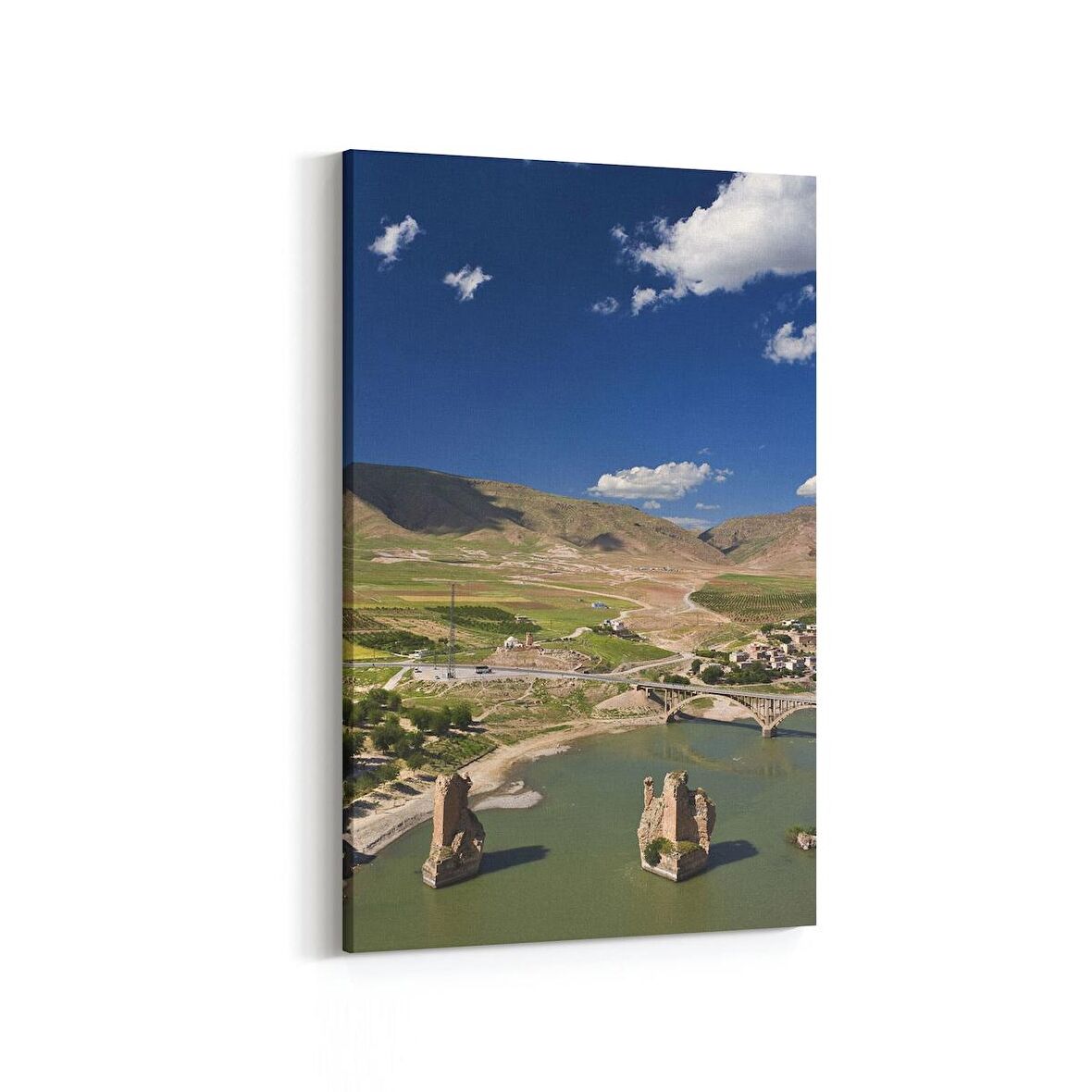 Olla 18969D Yapı Görseli Dikey Kanvas Tablo (Ölçü: 100X150)