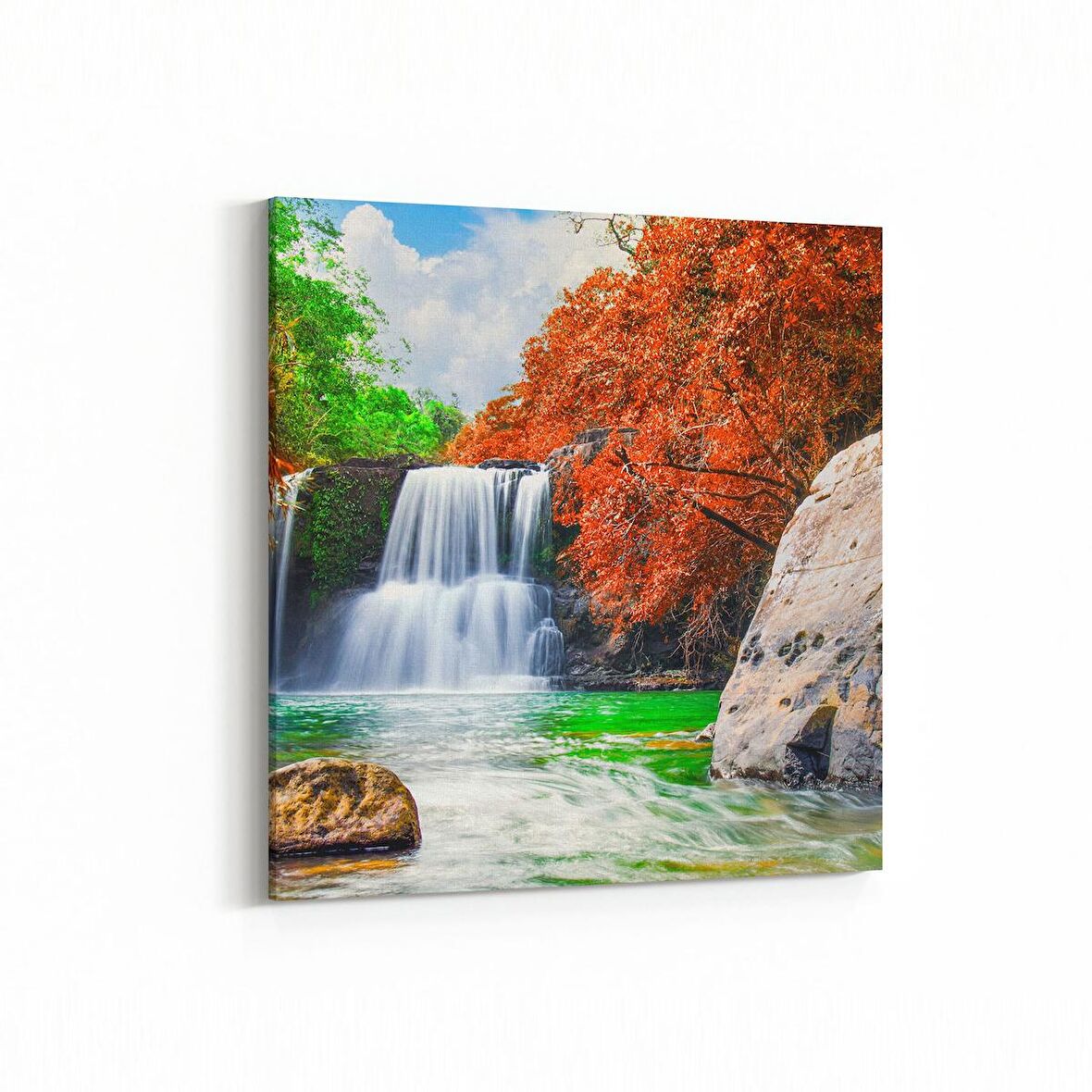 Olla 14348K Doğa / Manzara Görseli Kare Kanvas Tablo (Ölçü: 60X60)