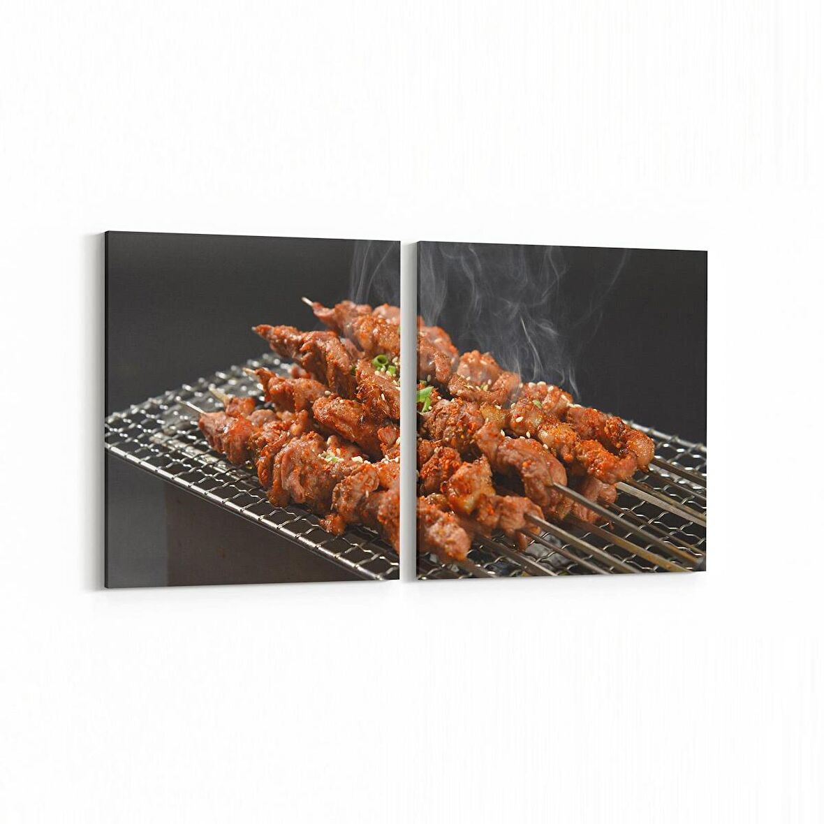 Olla 15053K2Y Gıda Görseli Kare 2'li Yatay Kanvas Tablo (Ölçü: 125X60)