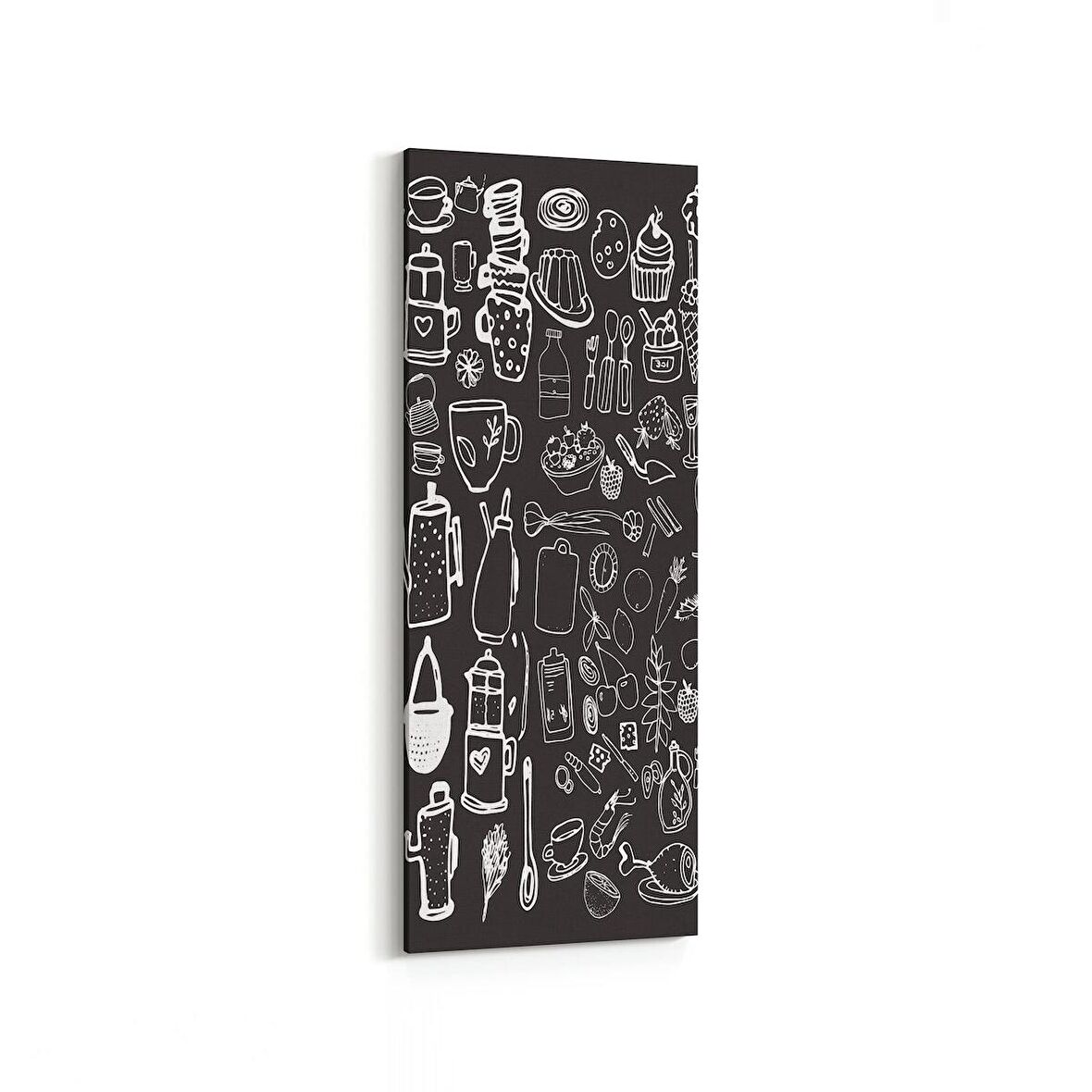 Olla 15262DI Gıda Görseli Dikey İnce Kanvas Tablo (Ölçü: 40X120)