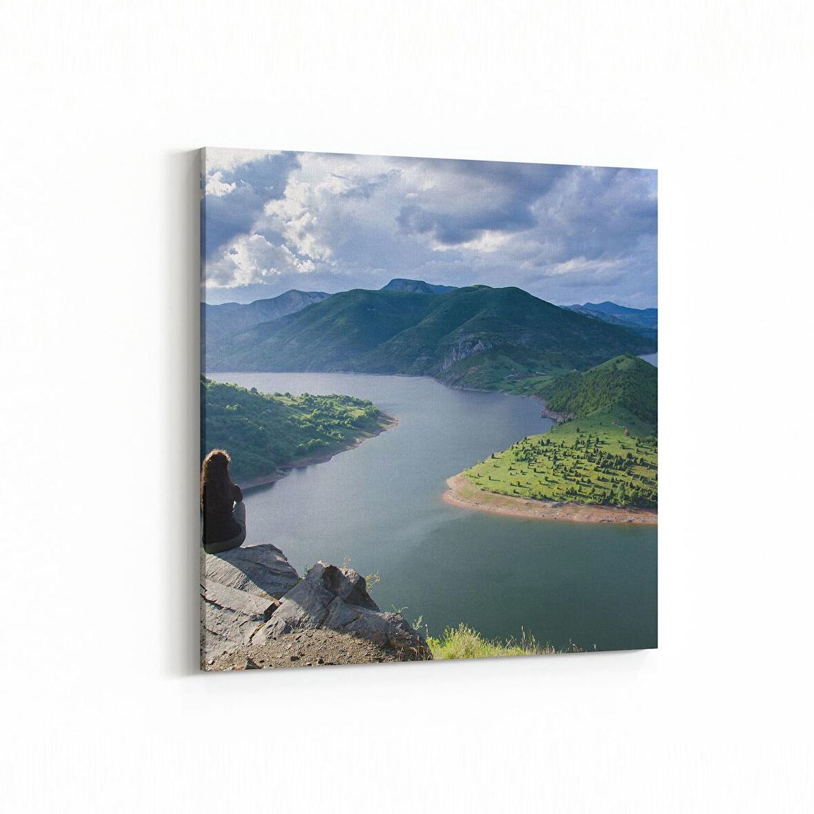 Olla 14030K Doğa / Manzara Görseli Kare Kanvas Tablo (Ölçü: 30X30)