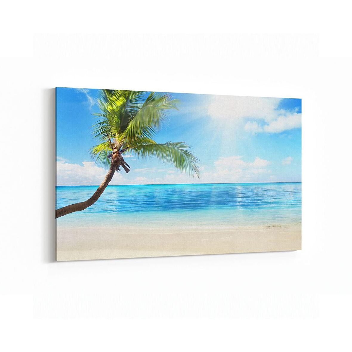 Olla 16518Y Kumsal / Sahil Görseli Yatay Kanvas Tablo (Ölçü: 120X80)