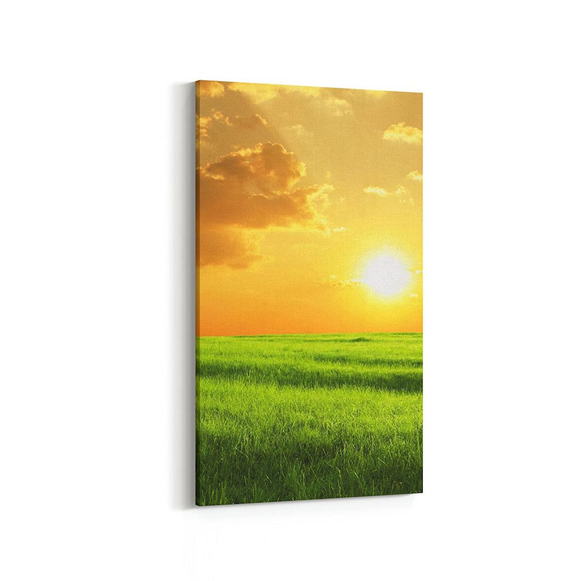 Olla 15995DD Günbatımı Görseli Dikey Dar Kanvas Tablo (Ölçü: 60X120)