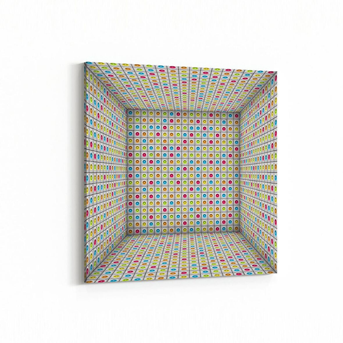 Olla 10232K Abstract Girdap Görsel Kare Kanvas Tablo (Ölçü: 25X25)