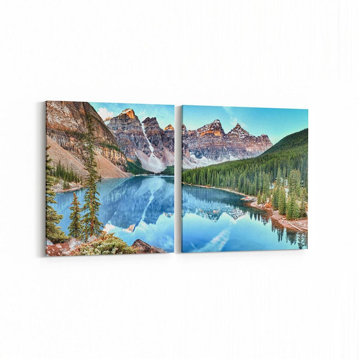 Olla 14150K2Y Doğa / Manzara Görseli Kare 2'li Yatay Kanvas Tablo (Ölçü: 145X70)