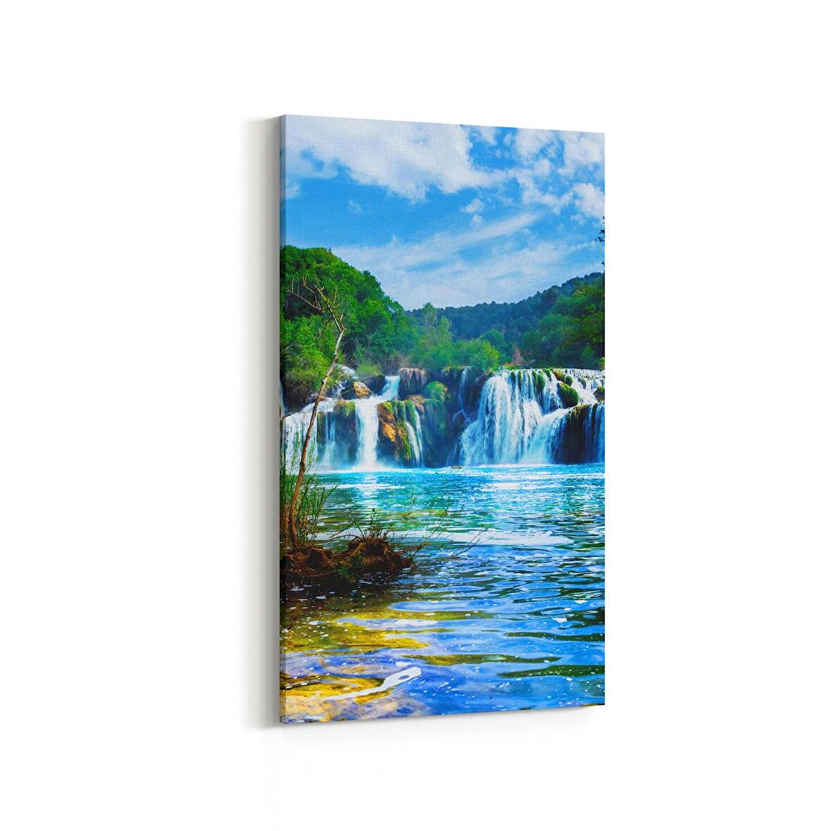 Olla 13707DD Doğa / Manzara Görseli Dikey Dar Kanvas Tablo (Ölçü: 40X80)